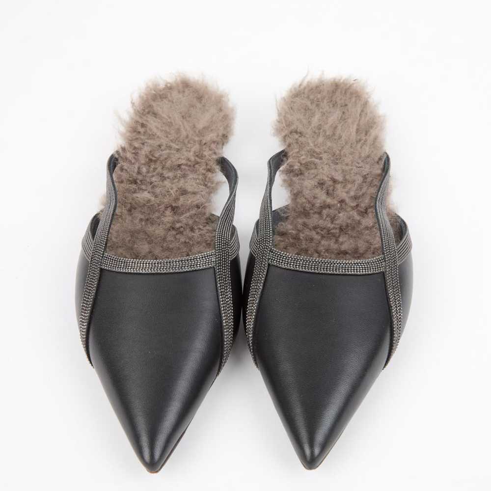 Brunello Cucinelli Leather mules - image 3