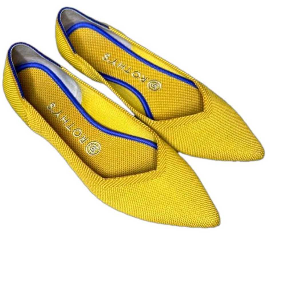 Rothy’s The Point Yellow Marigold Pointed Toe Fla… - image 2