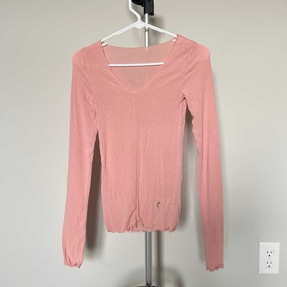 New! Pink Long-Sleeve Dance Top - Elegant and Lig… - image 3