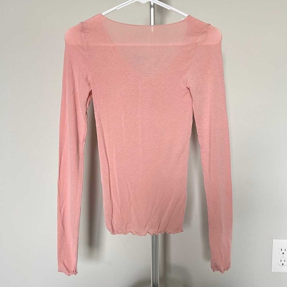 New! Pink Long-Sleeve Dance Top - Elegant and Lig… - image 4