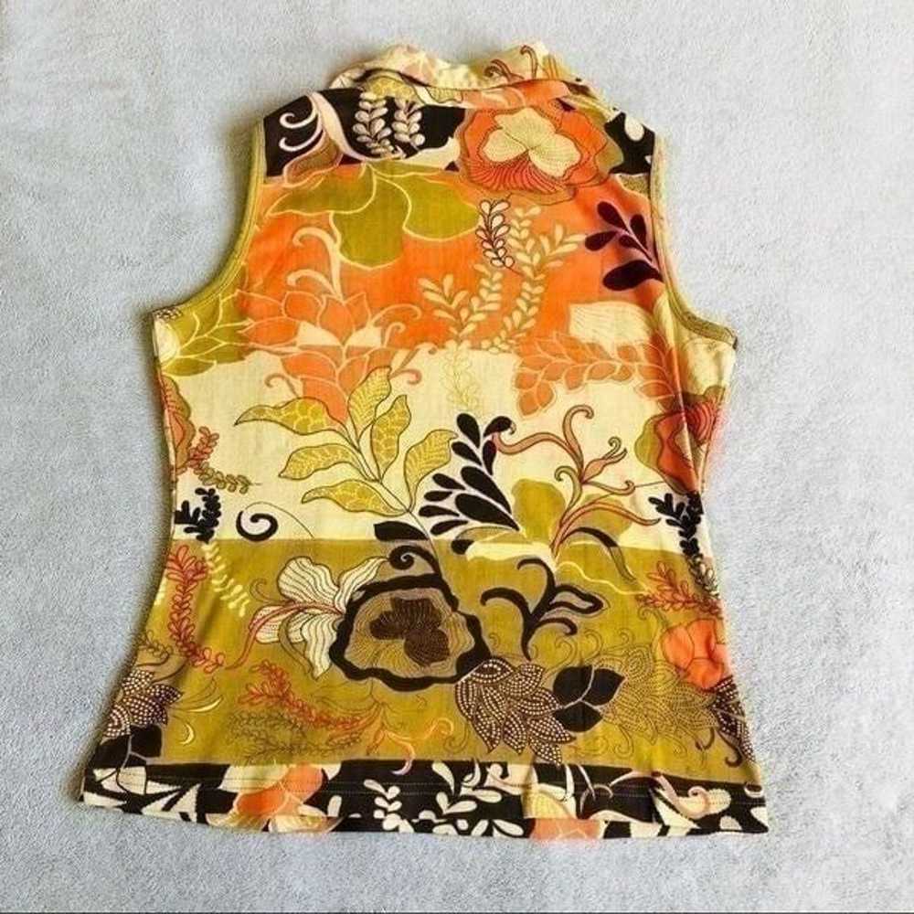 Ultimate Sleeveless Collared 70’s pattern Top - image 6