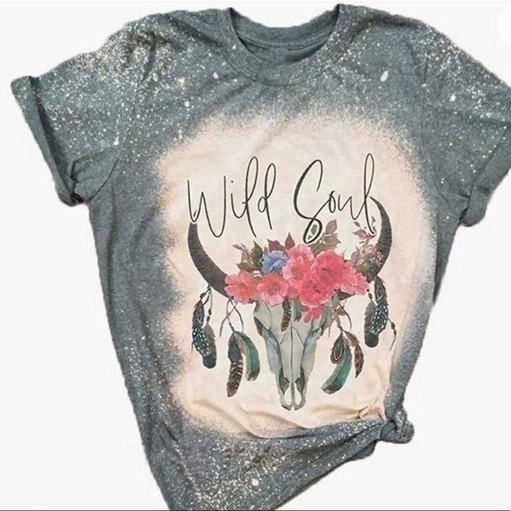 WILD SOUL Bleached Vintage T-Shirt - image 1