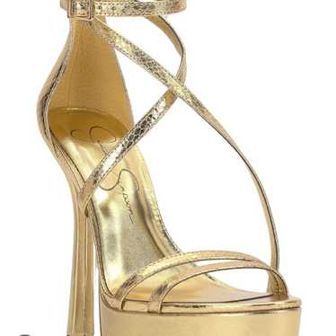 Jessica Simpson Gold Heels