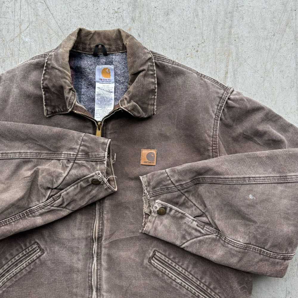 Carhartt × Streetwear × Vintage Faded Dark Brown … - image 3