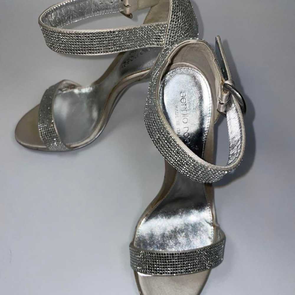 Sergio Rossi 21cm Silver Pumps Sandals High Heels - image 1