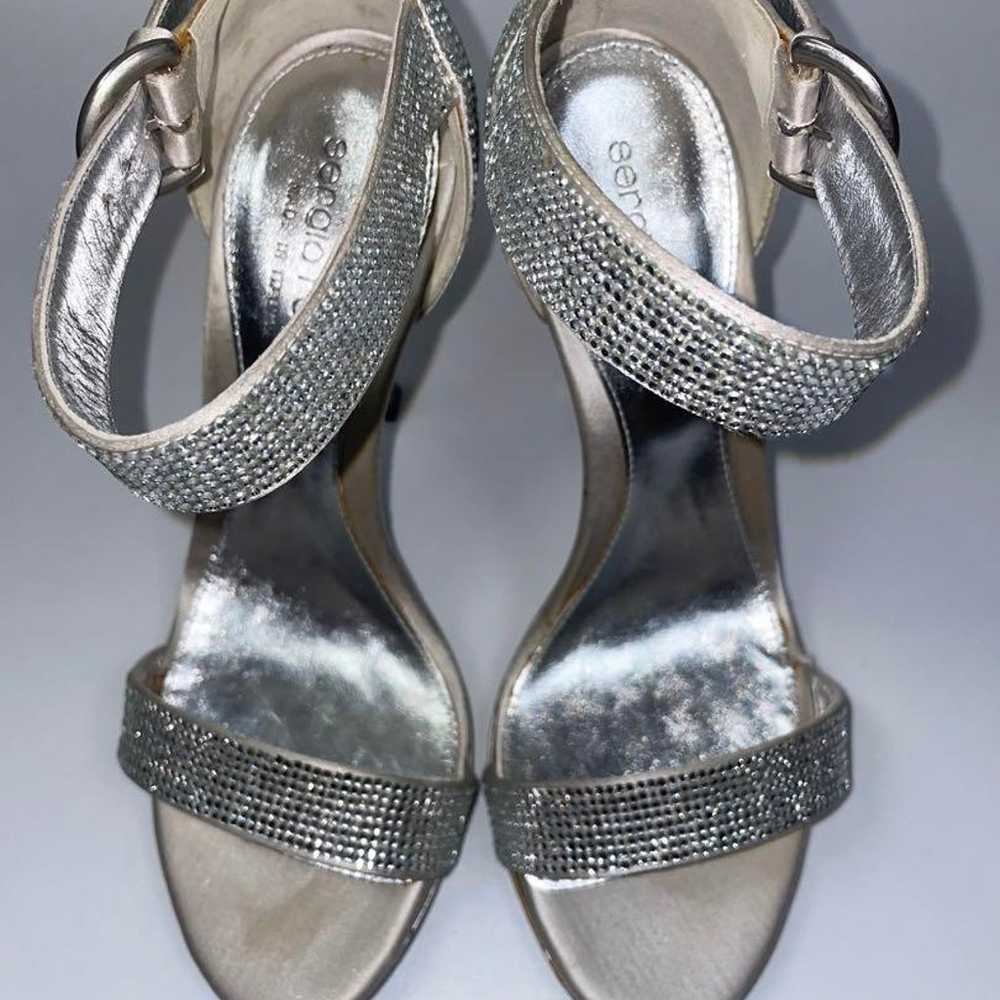 Sergio Rossi 21cm Silver Pumps Sandals High Heels - image 2