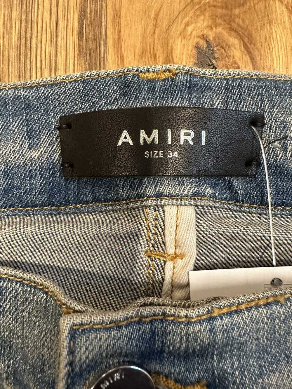 Amiri Amiri Varsity Patch Repaired Clay Indigo De… - image 4