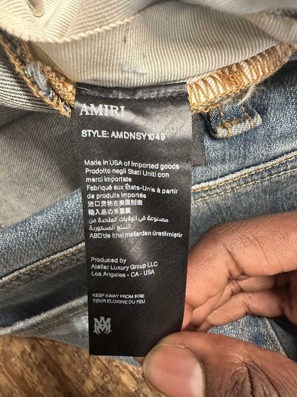 Amiri Amiri Varsity Patch Repaired Clay Indigo De… - image 7