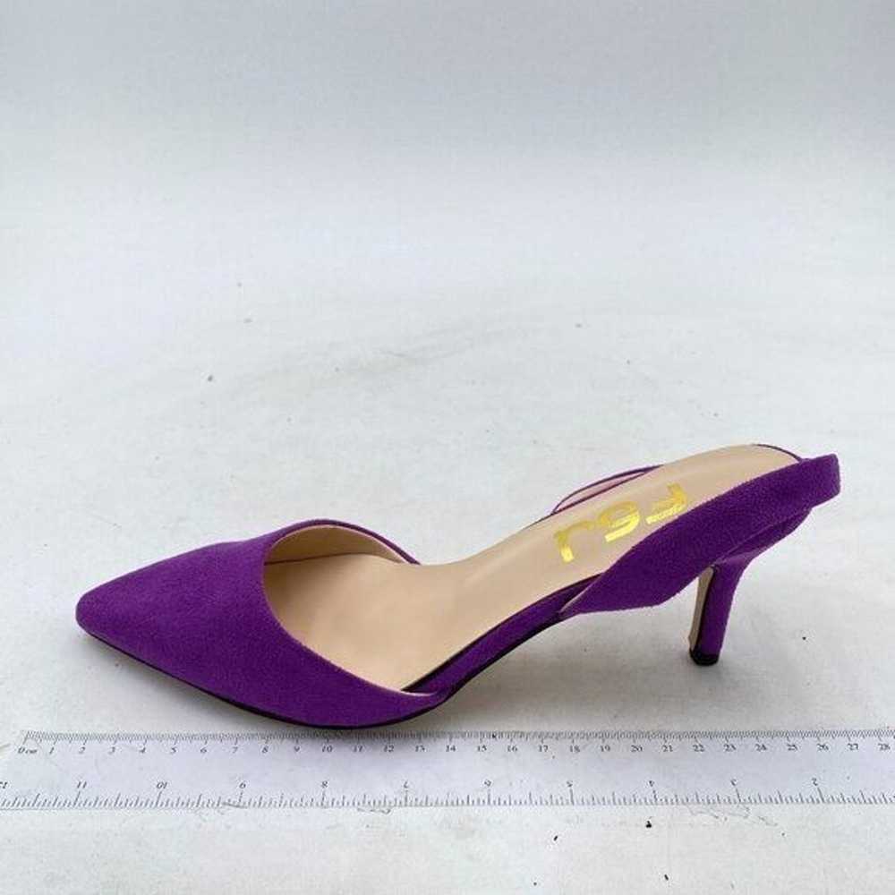 FSJ Purple Mid Heel Pointed Toe Slingback Sandals… - image 2