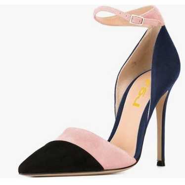 FSJ Hot Pink Ankle Strap High Heels D'Orsay Pumps 