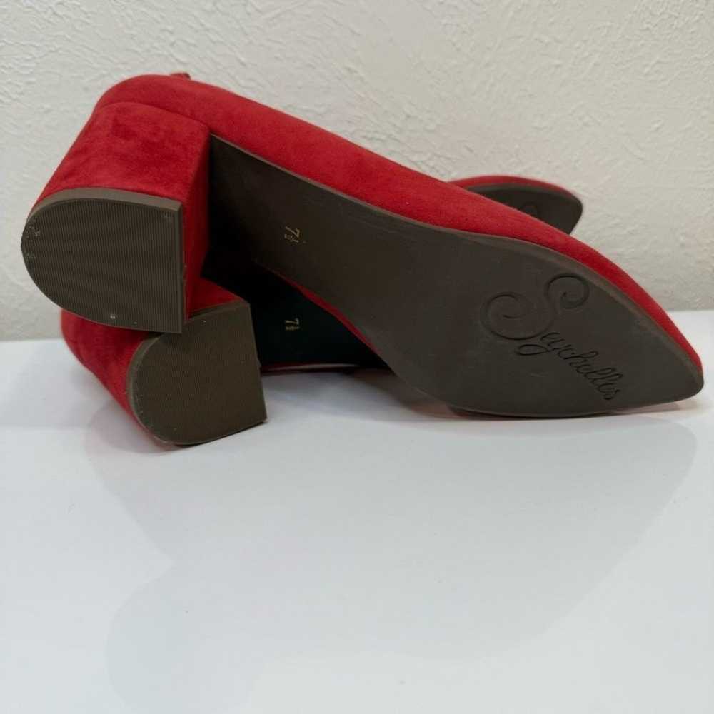 Seychelles Red Cascade Scallop Trim Pumps size 7.5 - image 6