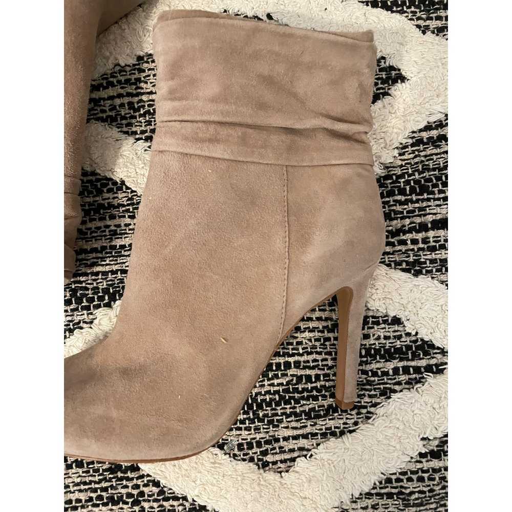 Vince Camuto Keyna Wild Mushroom Beige Suede Peep… - image 6