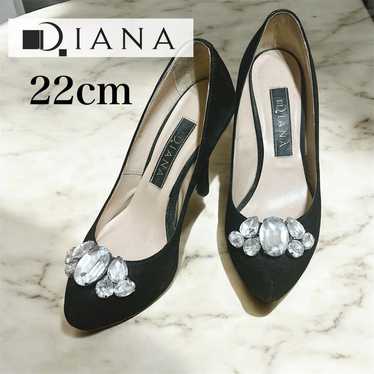 Diana Visual Pumps Suede Black 22cm Glitter Heel … - image 1