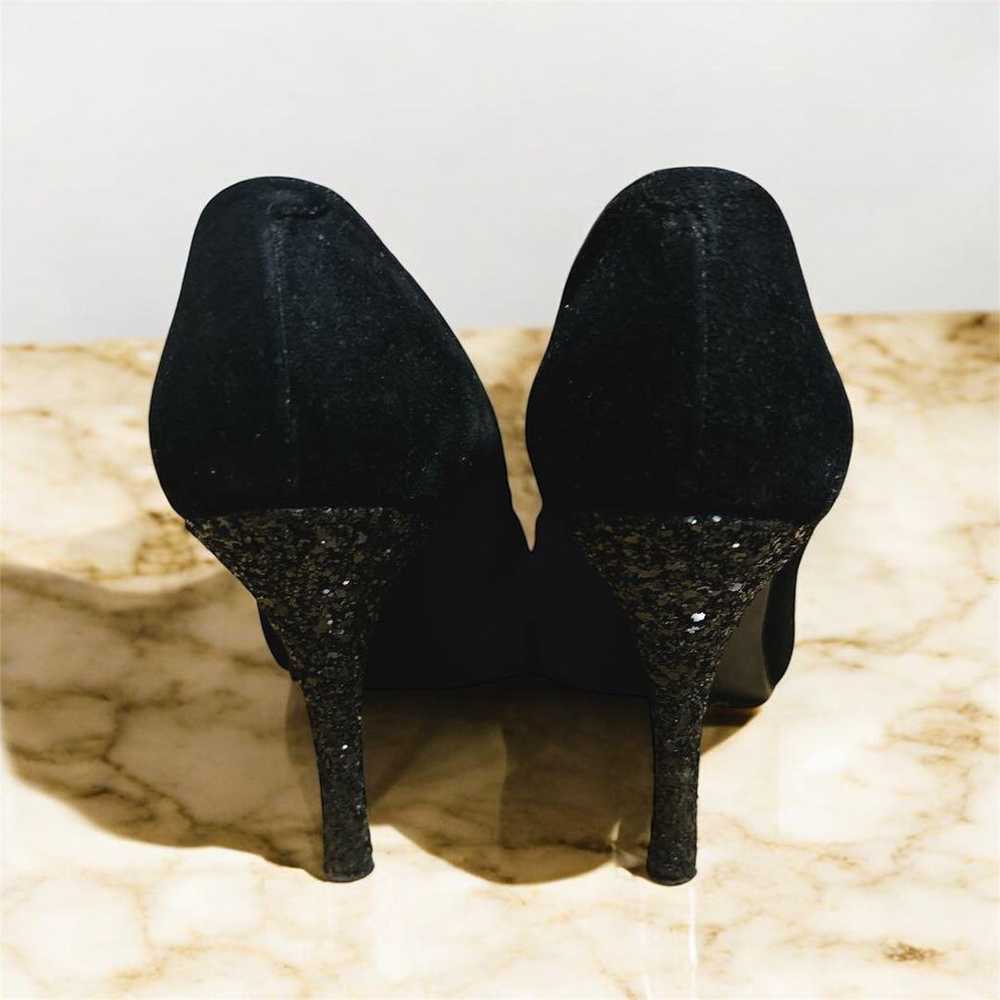 Diana Visual Pumps Suede Black 22cm Glitter Heel … - image 2