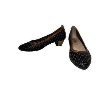 Pikolinos Woven Brown Black Leather Heels Shoes S… - image 1