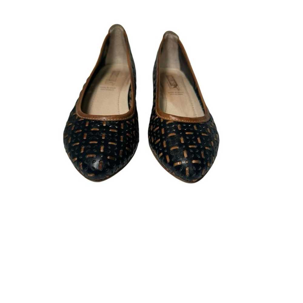 Pikolinos Woven Brown Black Leather Heels Shoes S… - image 3