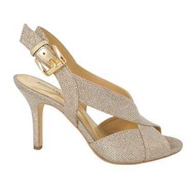 Michael Kors Metallic Gold Glitter Formal Open-To… - image 1