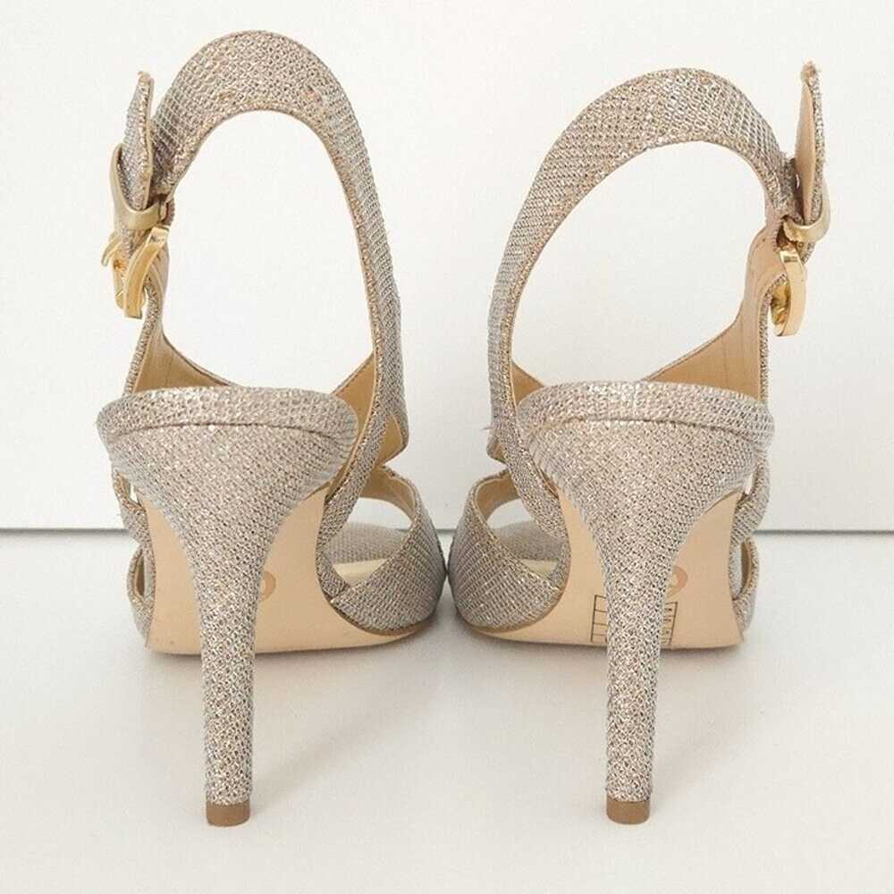 Michael Kors Metallic Gold Glitter Formal Open-To… - image 5