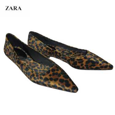 ZARA Animal Print Pointed-Toe Shoes Leopard Print… - image 1