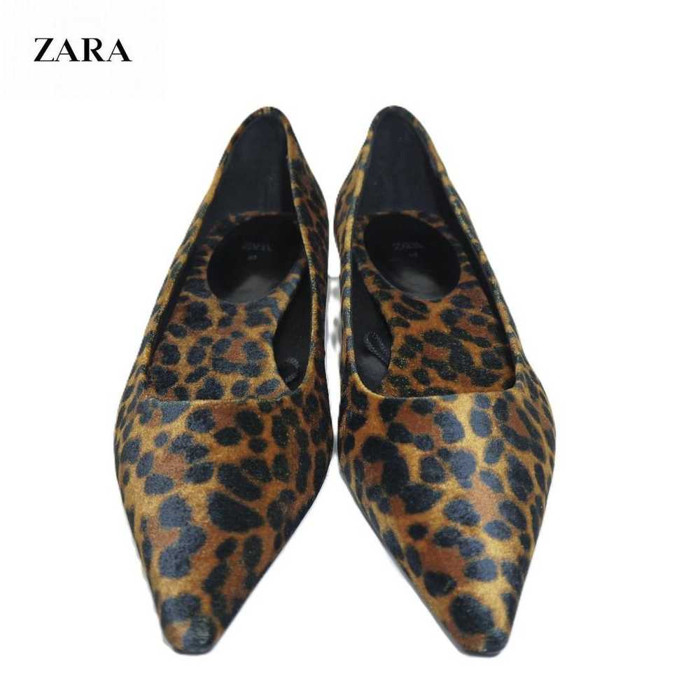 ZARA Animal Print Pointed-Toe Shoes Leopard Print… - image 2