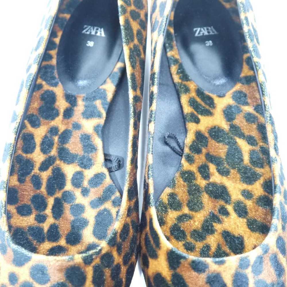 ZARA Animal Print Pointed-Toe Shoes Leopard Print… - image 8