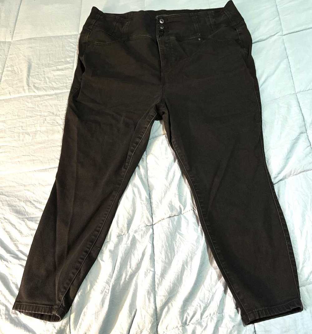 Torrid Torrid Black Button-Fly Skinny Jeans, Size… - image 1