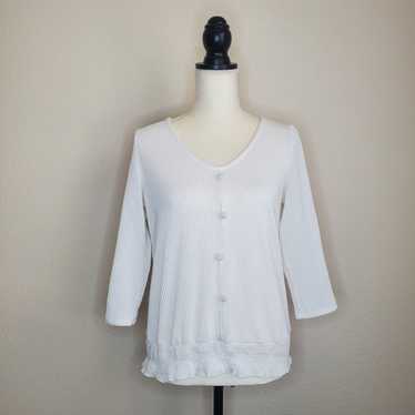 Anthropologie Anthropologie W5 White Ribbed Blouse