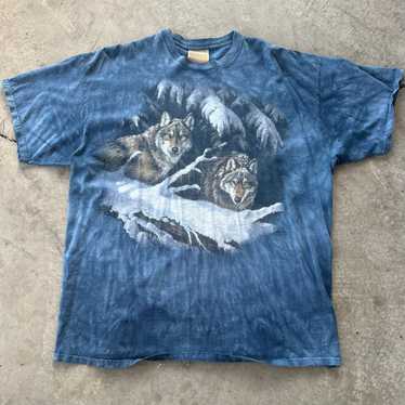 The Mountain 90s The mountain wolf tee blue