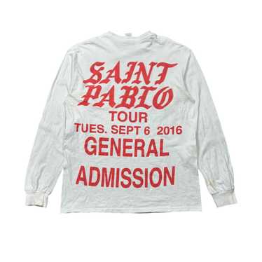 ‘16 Kanye West Saint Pablo Wolves Tour Long store Sleeve General Admission Tee - Large