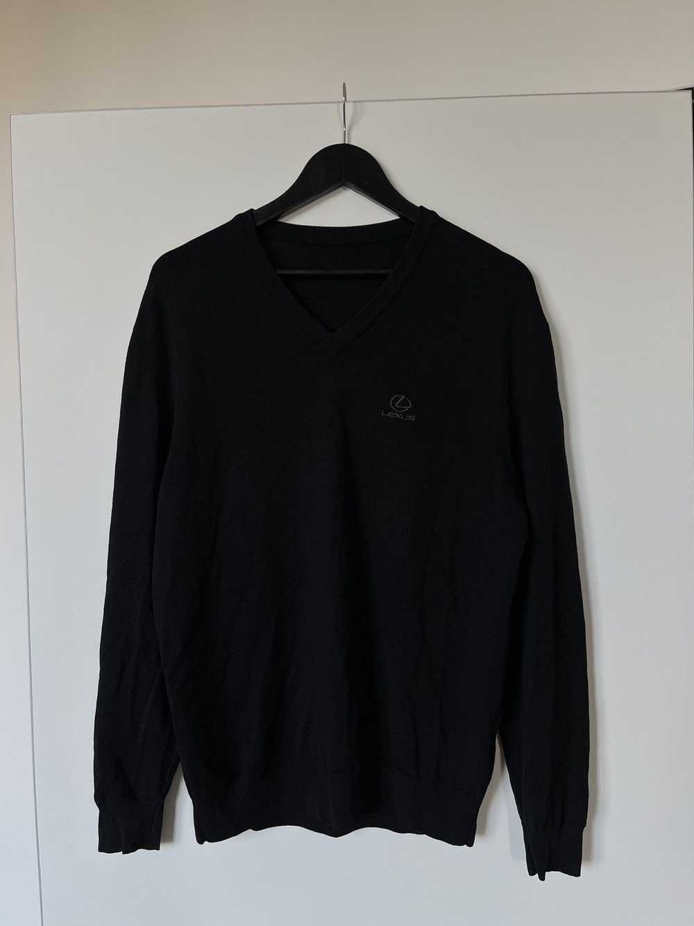 Luxury Lexus Wool V-neck Pullover Sweater - image 1