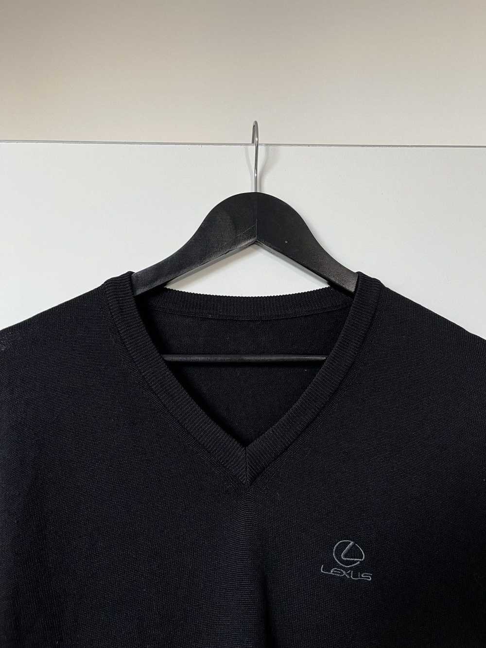 Luxury Lexus Wool V-neck Pullover Sweater - image 4