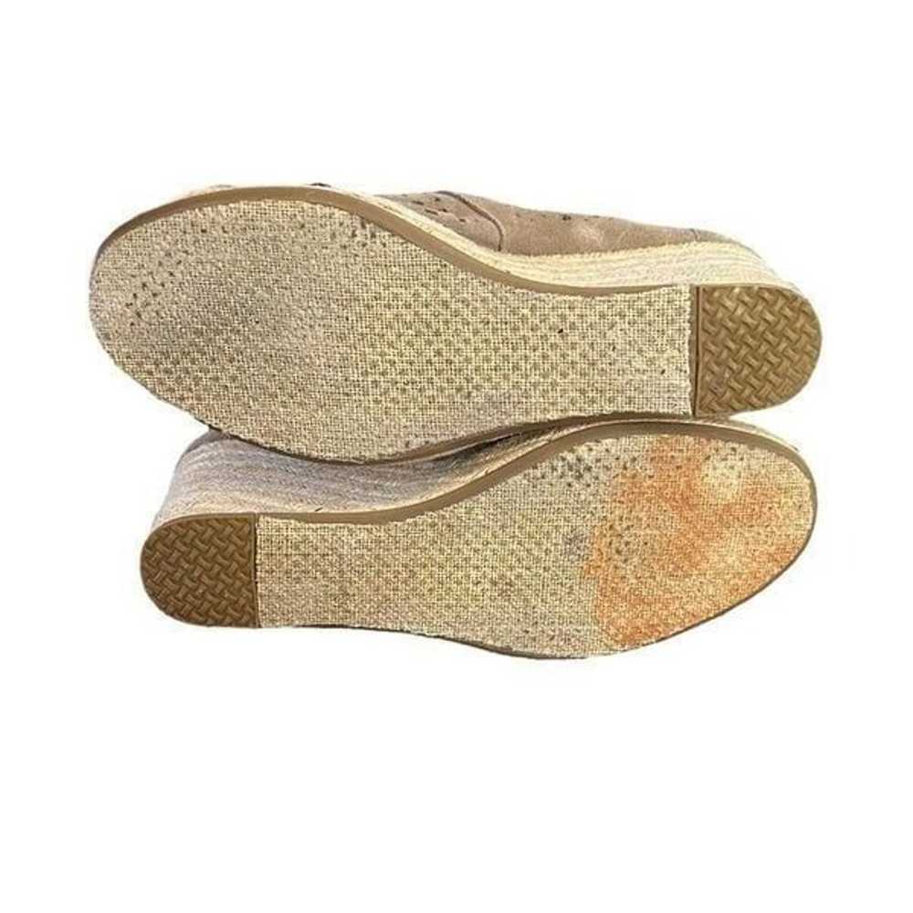 Toms Moroccan Taupe Suede Cutout Eyelets Lace Up … - image 9