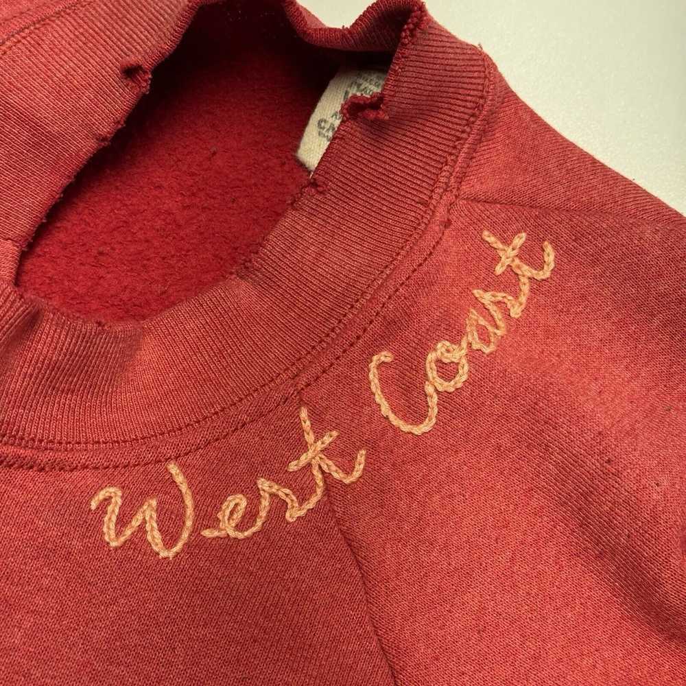 Vintage Vintage 90s West Coast Chain Stitch Sweat… - image 9