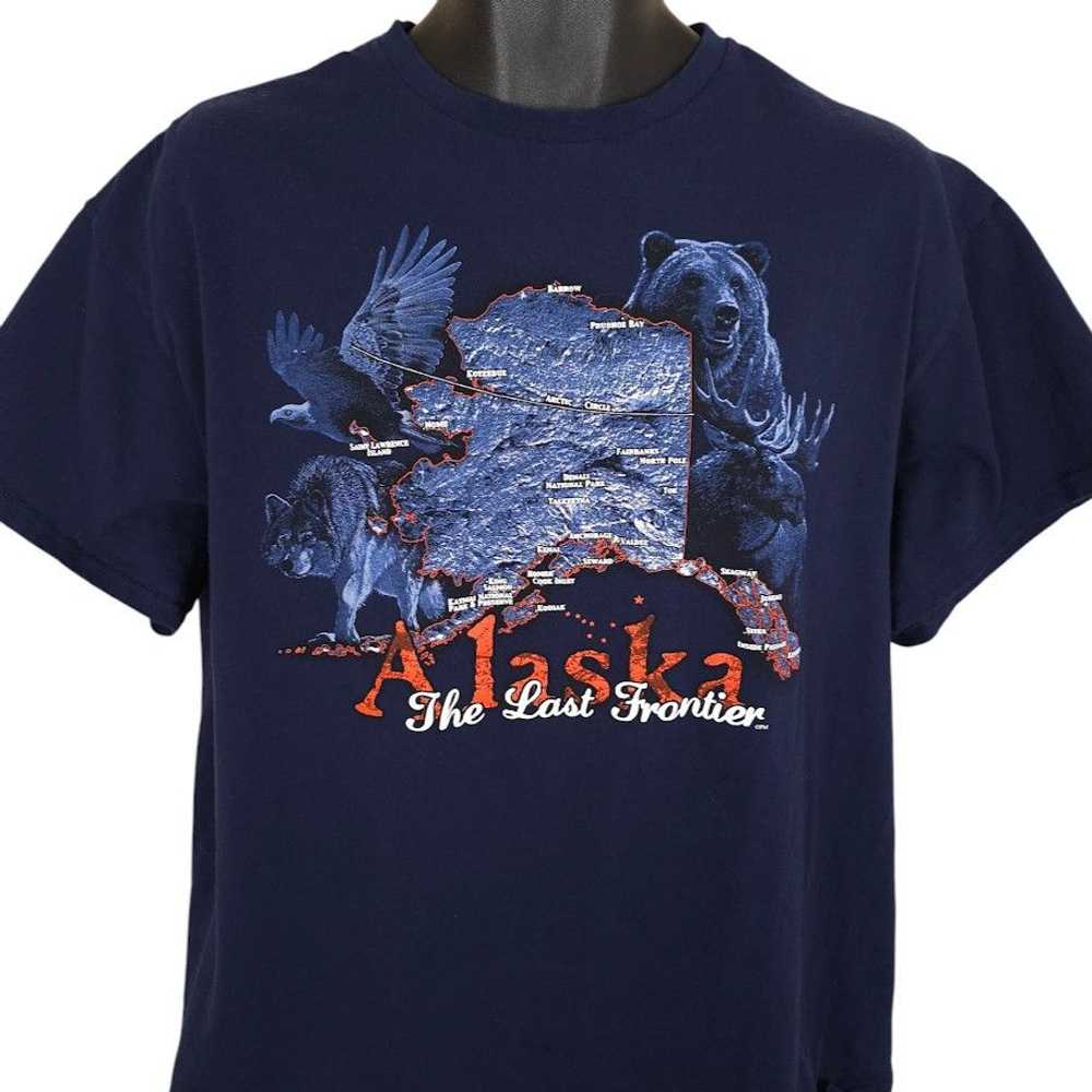 Delta Alaska T Shirt Mens Size Large Blue Grizzly… - image 1