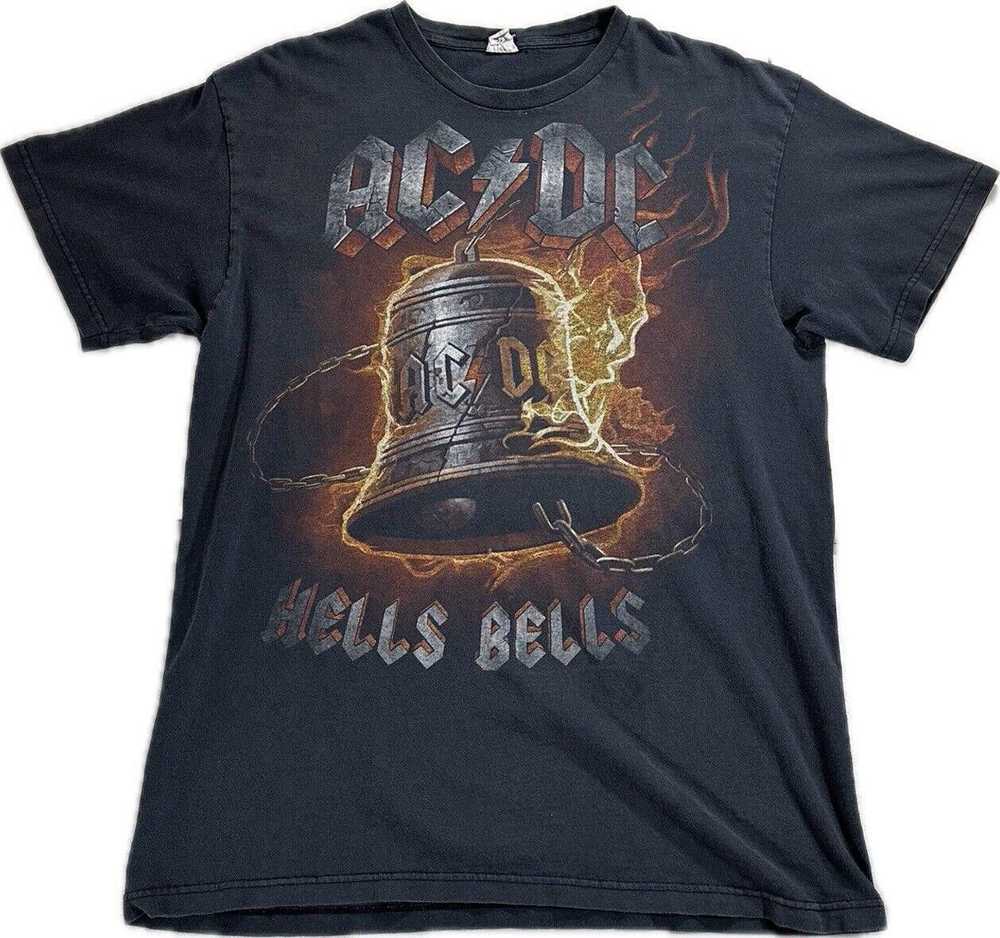 Band Tees men medium shirt acdc hells bells - image 2