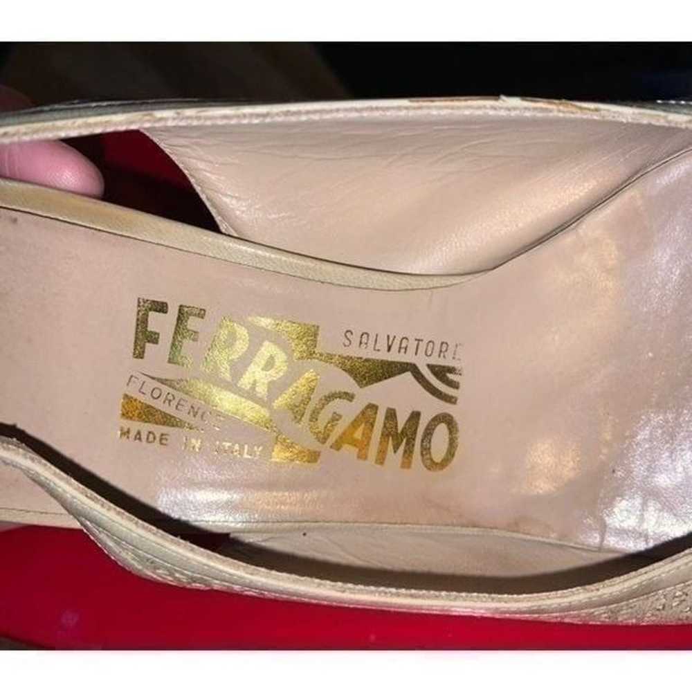 Salvatore Ferragamo taupe slingback 7 - image 6