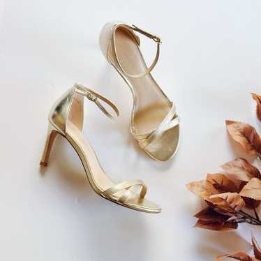 Stuart Weitzman Lynette Gold Sandals - image 1