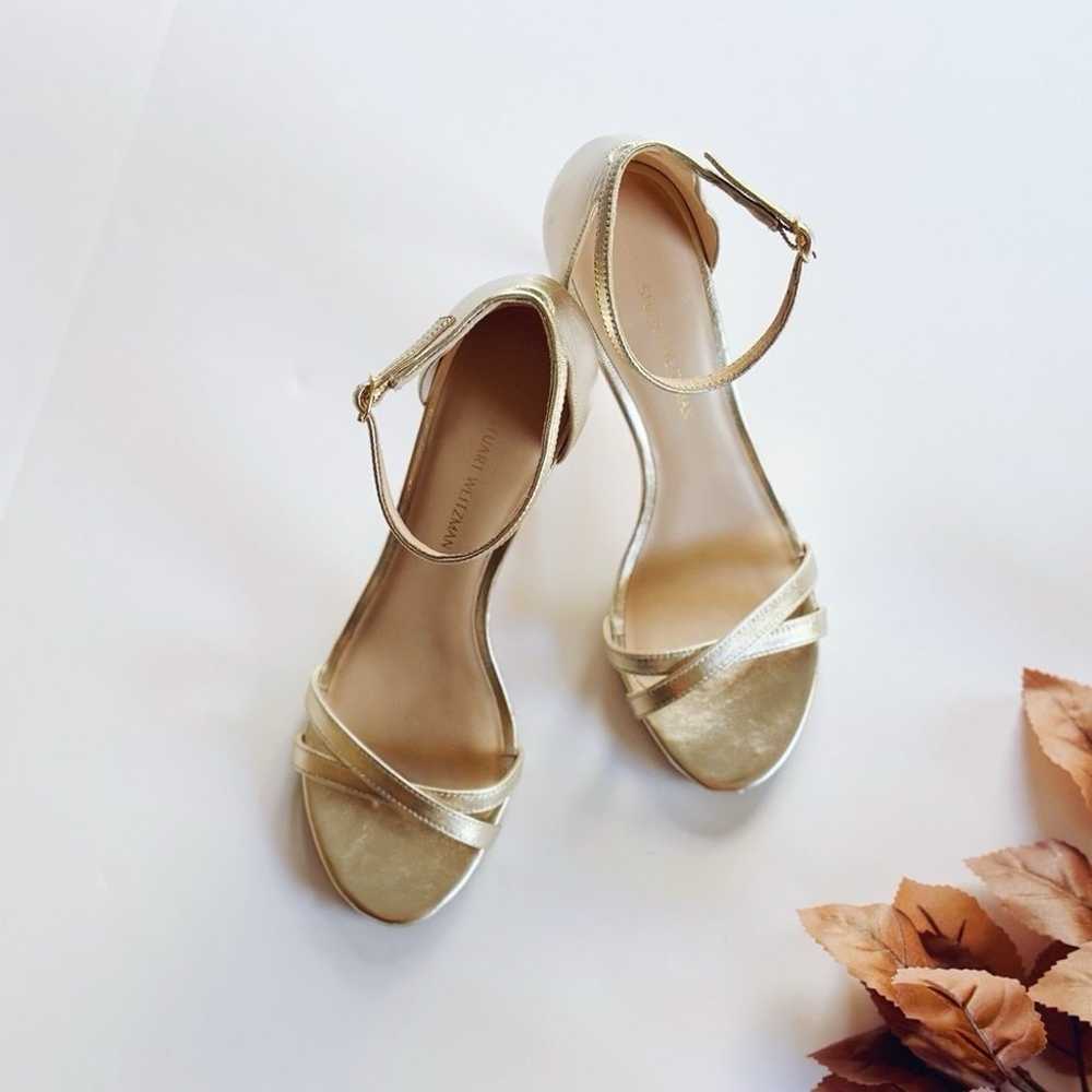 Stuart Weitzman Lynette Gold Sandals - image 2