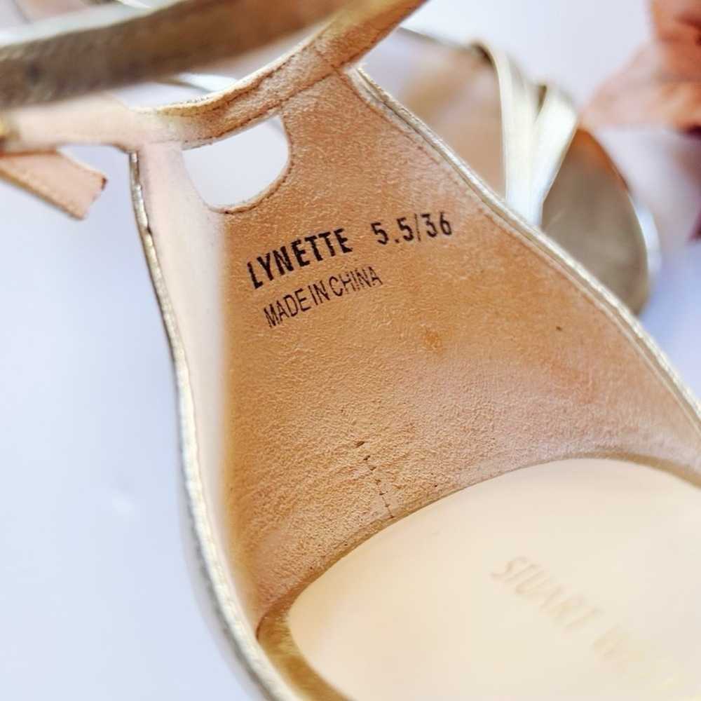 Stuart Weitzman Lynette Gold Sandals - image 5