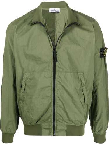 Stone Island Compass Inlay Track Jacket in Green N