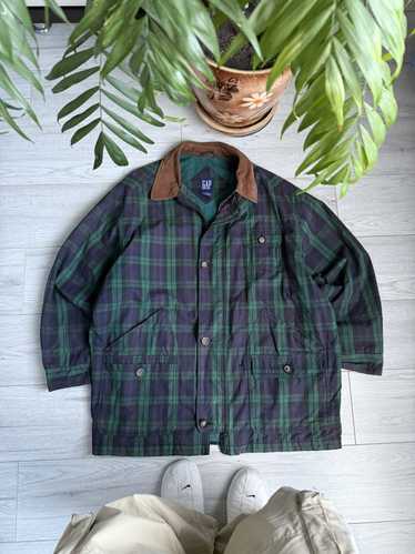 Designer × Gap × Vintage Vintage Gap navy check v… - image 1