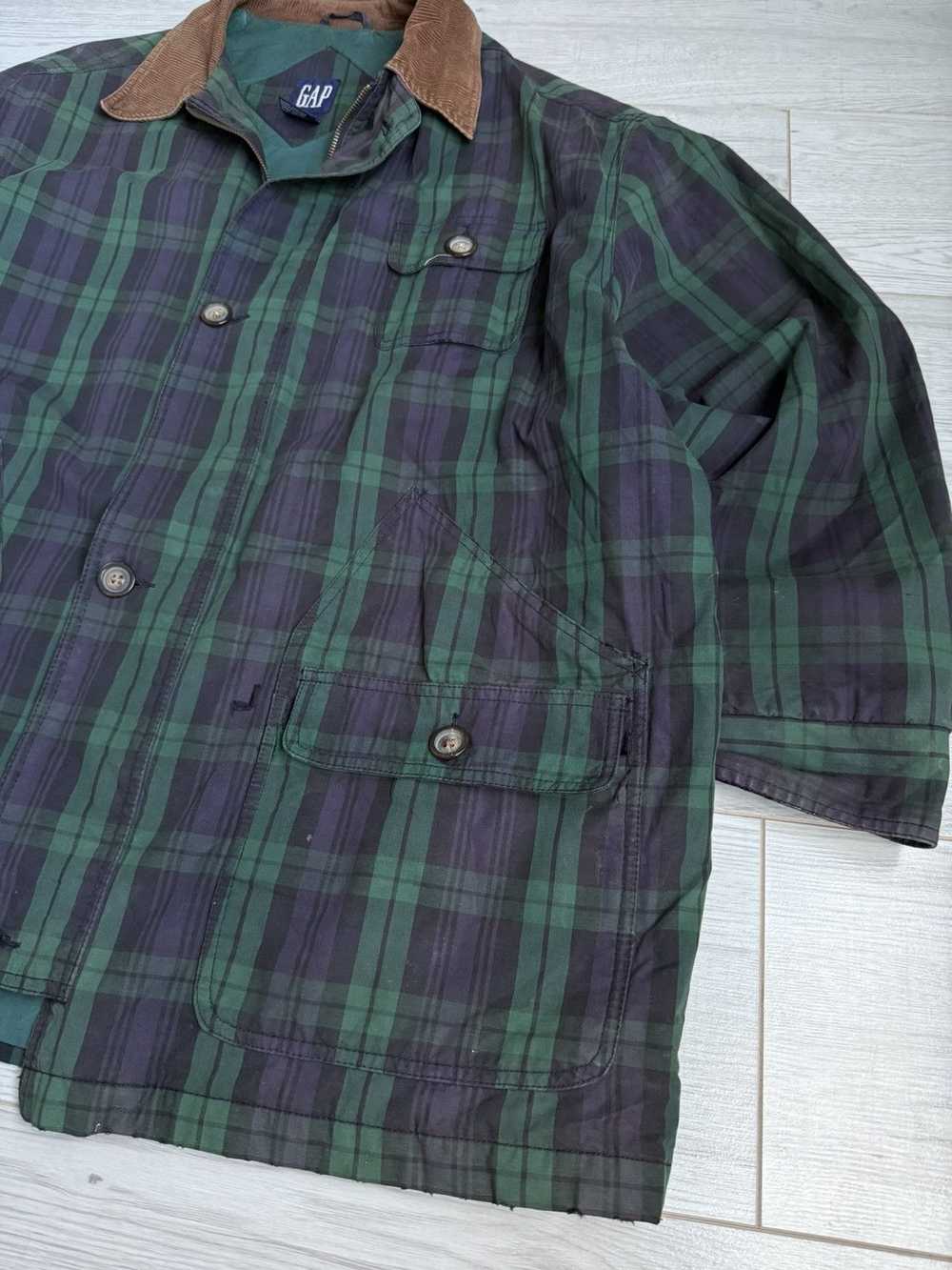 Designer × Gap × Vintage Vintage Gap navy check v… - image 2