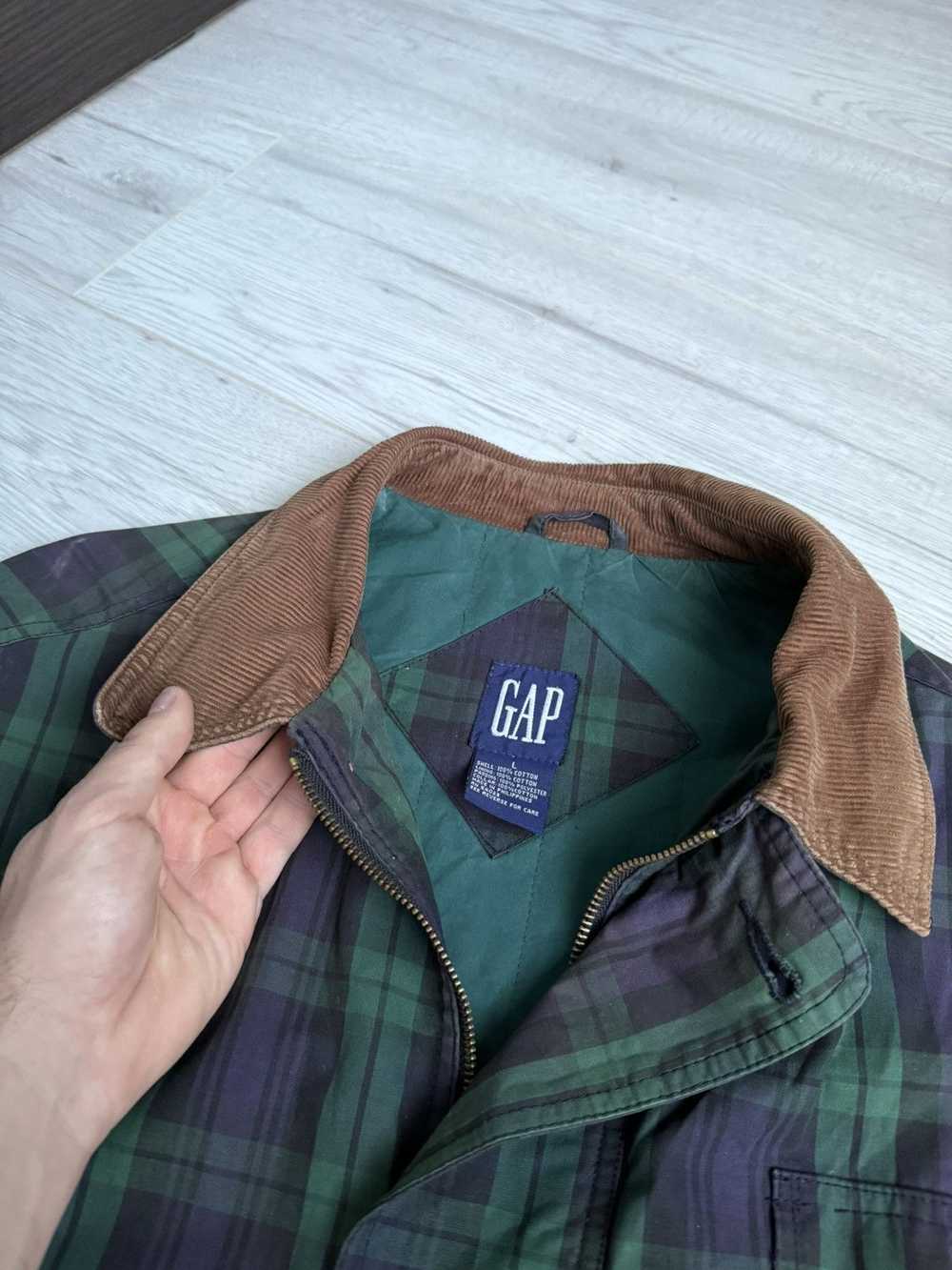 Designer × Gap × Vintage Vintage Gap navy check v… - image 6