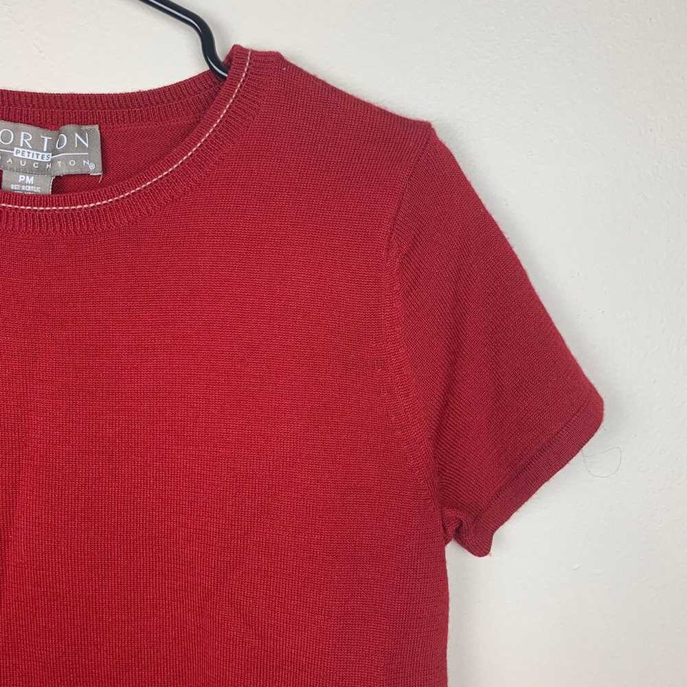 Vintage Red Short Sleeve Crop Top - image 3