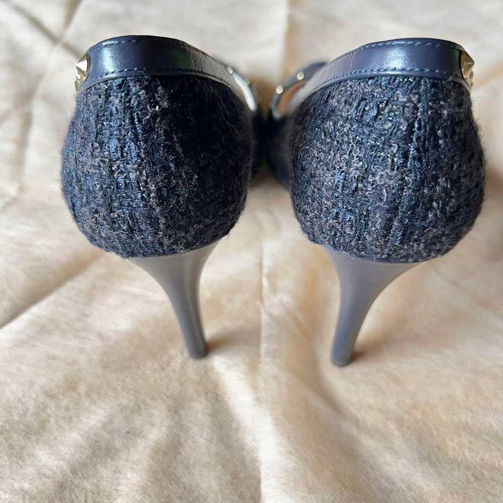 Diana Navy Tweed Studs Pin High Heels Elegant Inv… - image 7