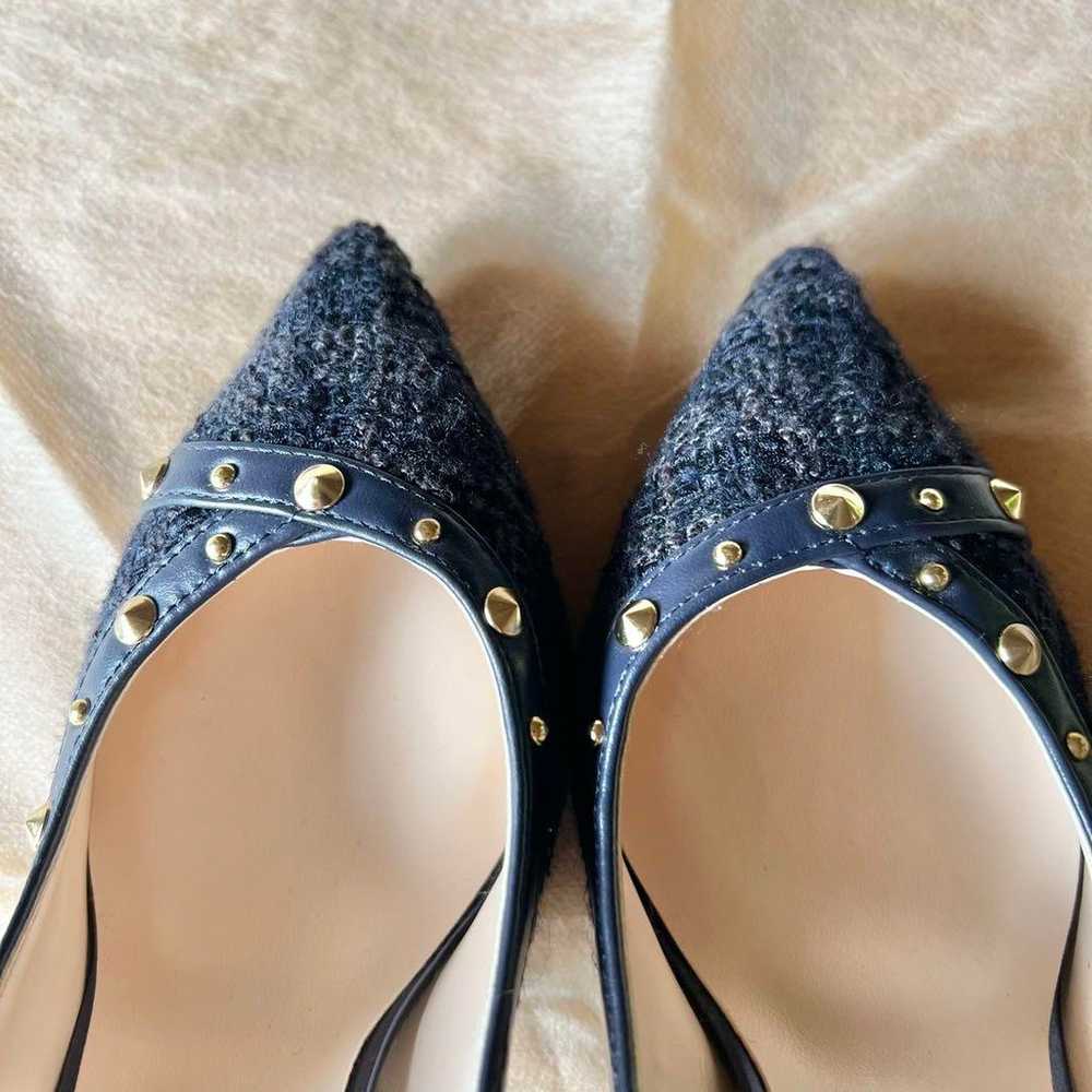 Diana Navy Tweed Studs Pin High Heels Elegant Inv… - image 8