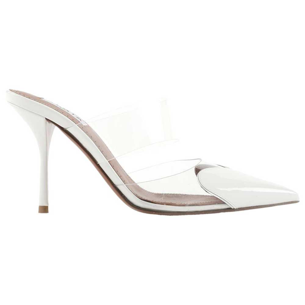 Alaïa Coeur patent leather mules - image 1