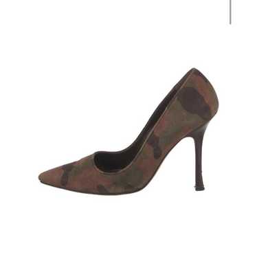 MANOLO BLAHNIK Camoflauge Camo Suede Heels Size 3… - image 1