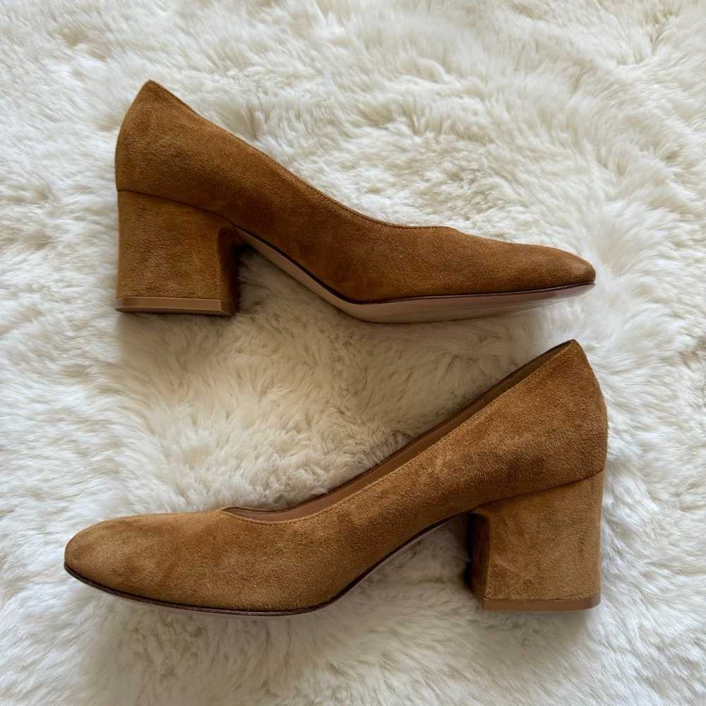 Gianvito Rossi Linda 45 Suede Pump Block Heels Ca… - image 2