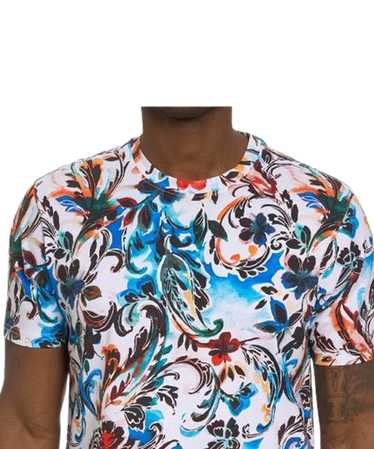 Robert Graham Multicolor White Floral T shirt Size